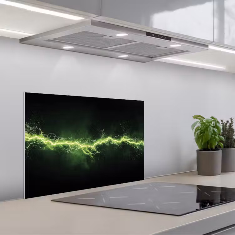 Paraschizzi cucina - Gioco - Elettricità - Linea - Scintille - Verde — 1