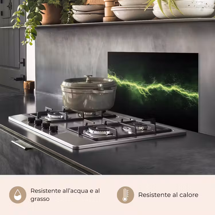 Paraschizzi cucina - Gioco - Elettricità - Linea - Scintille - Verde — 2