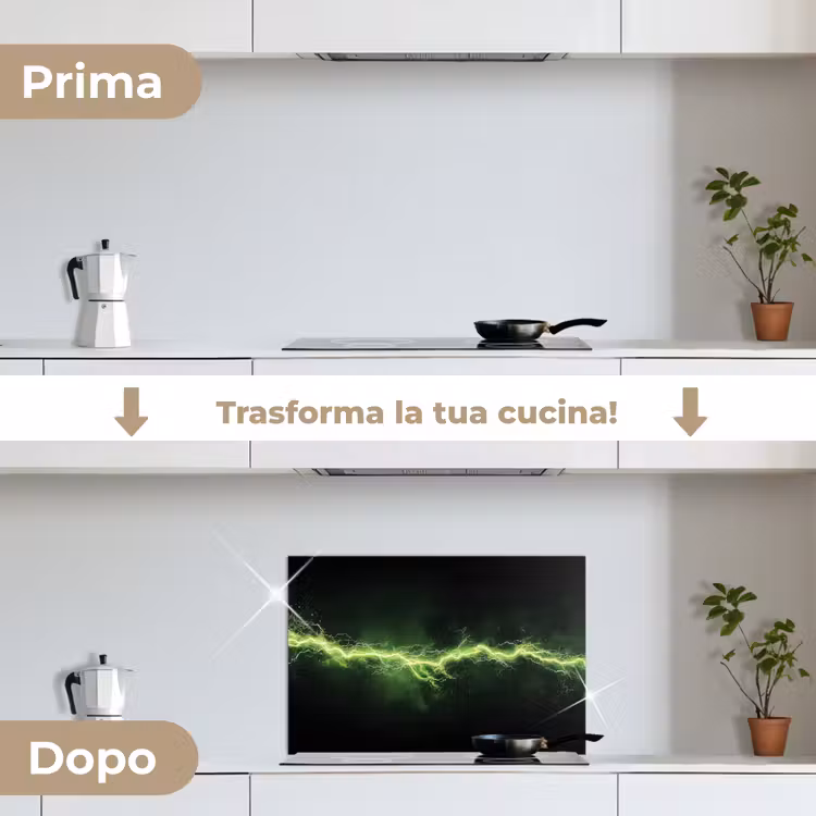 Paraschizzi cucina - Gioco - Elettricità - Linea - Scintille - Verde — 7