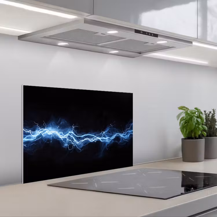 Paraschizzi cucina - Gioco - Lampo di luce - Blu - Energia — 1