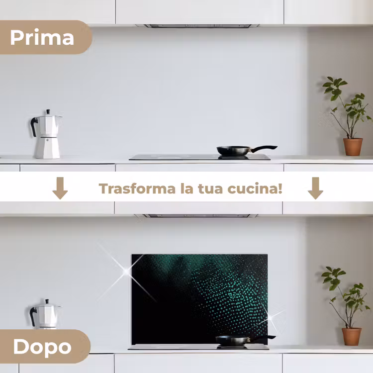 Paraschizzi cucina - Gioco - Puntini - Verde - Sfocatura — 7