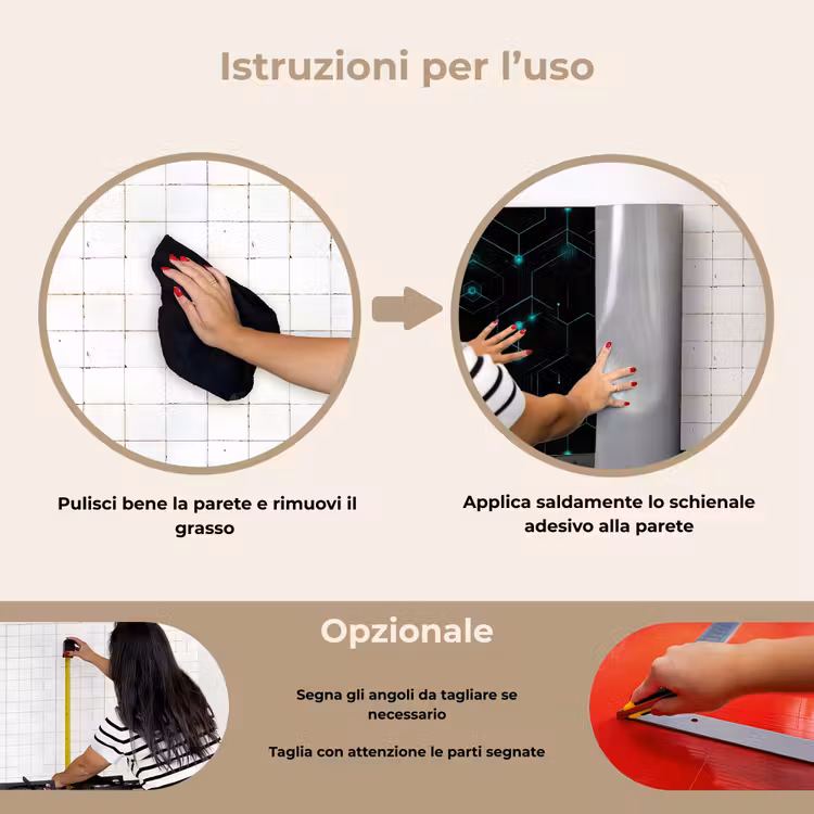 Paraschizzi cucina - Gioco - Rete - Blu - Punti - Modello — 6