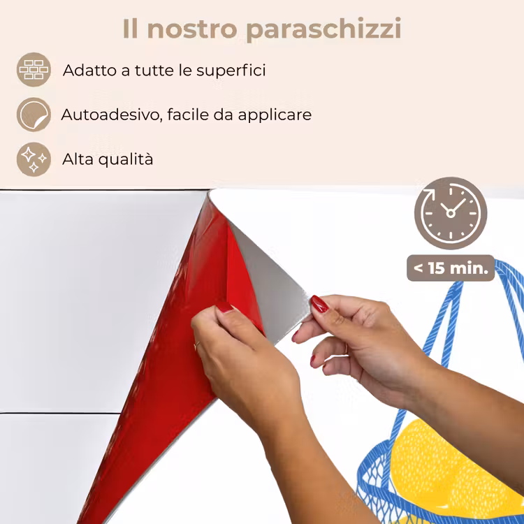 Paraschizzi cucina - Borsa - Blu - Limoni - Illustrazione — 4