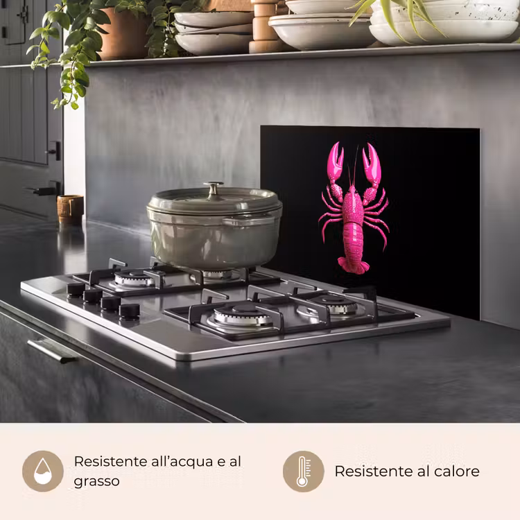 Paraschizzi cucina - Cancro - Rosa acceso - Puntini - Accattivante — 2