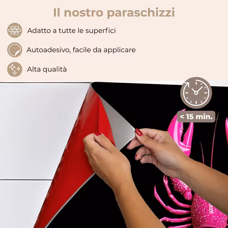 Paraschizzi cucina - Cancro - Rosa acceso - Puntini - Accattivante — 4