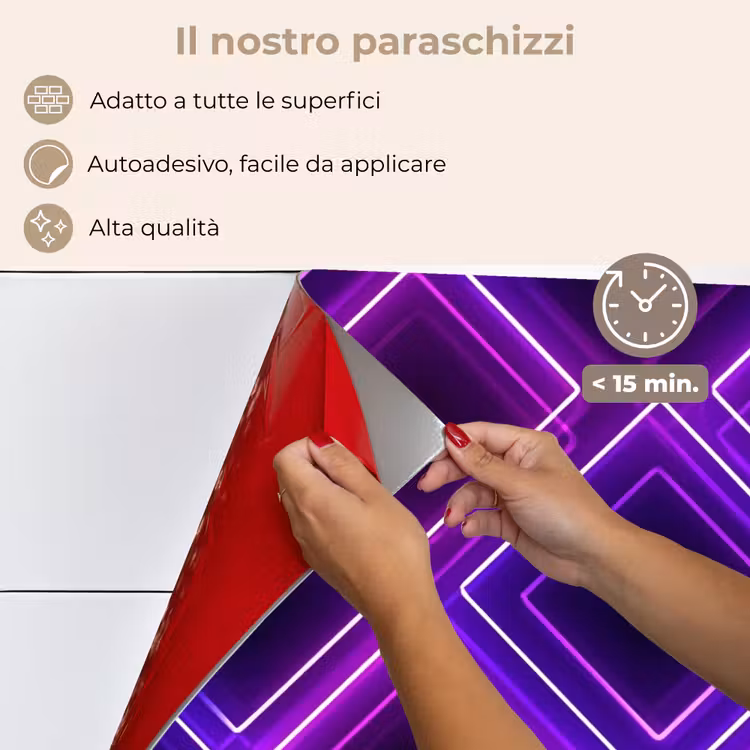 Paraschizzi cucina - Gioco - Diamanti - Neon - Viola — 4