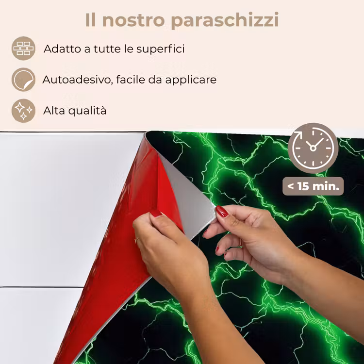 Paraschizzi cucina - Gioco - Fulmini - Verde - Energia — 4
