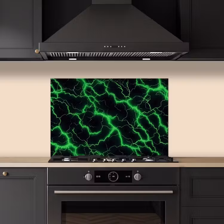 Paraschizzi cucina - Gioco - Fulmini - Verde - Energia — 5