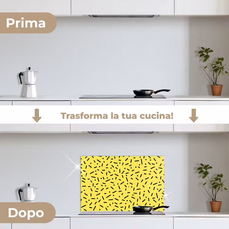 Paraschizzi cucina - Gioco - Puntini - Strisce - Giallo — 7