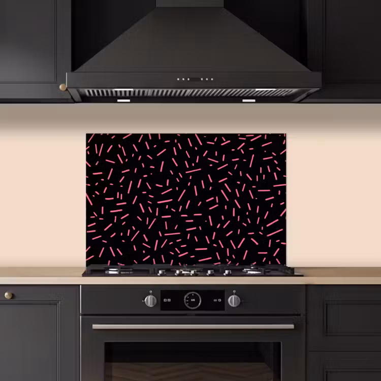 Paraschizzi cucina - Gioco - Strisce - Rosa - Astratto — 5