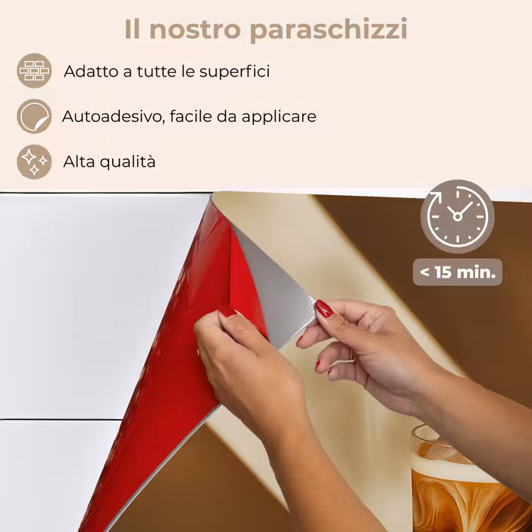 Paraschizzi cucina - Bicchiere - Caffè freddo - Ombra - Marrone — 4