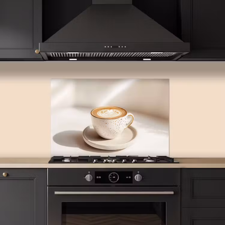 Paraschizzi cucina - Cappuccino - Schiuma - Piatto - Beige — 5