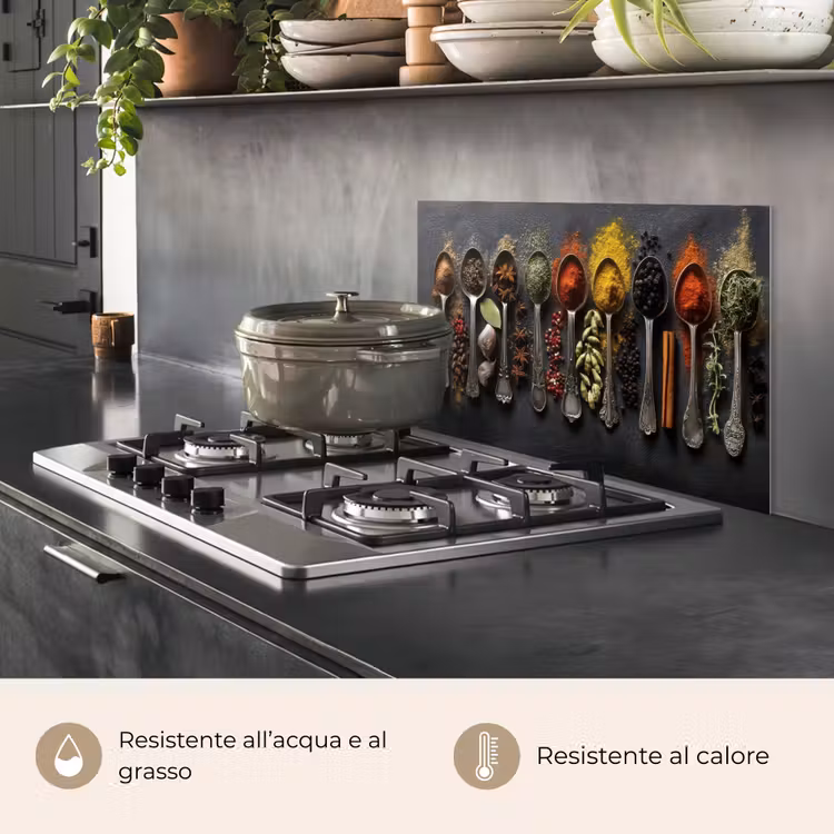 Paraschizzi cucina - Cucchiai - Spezie - Cannella - Peperoncino — 2