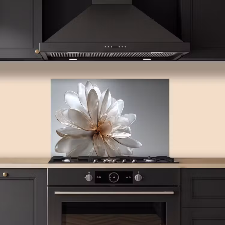 Paraschizzi cucina - Fiore - Bianco - Neutro — 5