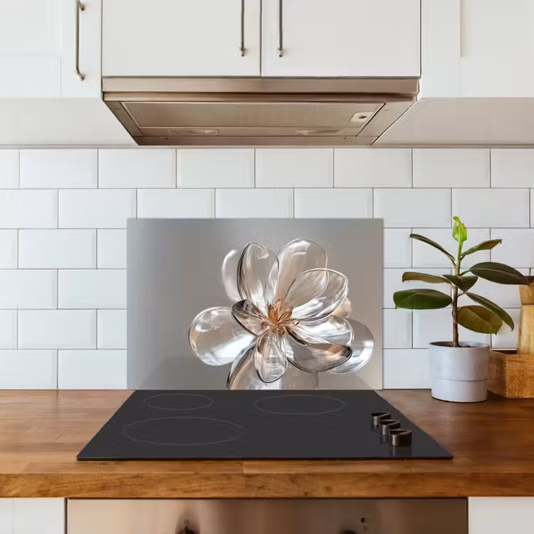 Paraschizzi cucina - Fiore - Occhiali - Traslucido — 3