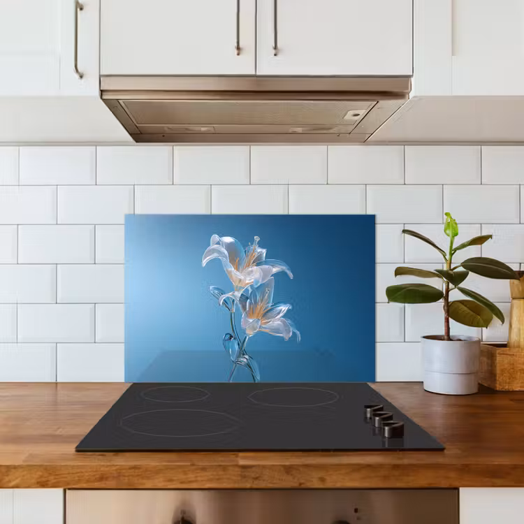 Paraschizzi cucina - Gigli - Blu - Bicchieri — 3