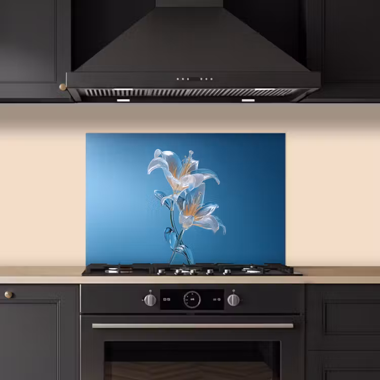 Paraschizzi cucina - Gigli - Blu - Bicchieri — 5