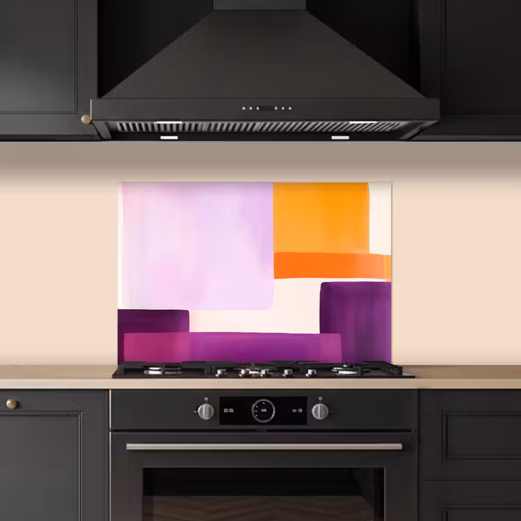 Paraschizzi cucina - Aerei - Astratto - Rettangolare - Arancione — 5