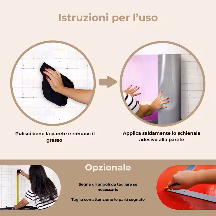 Paraschizzi cucina - Aerei - Astratto - Rettangolare - Arancione — 6