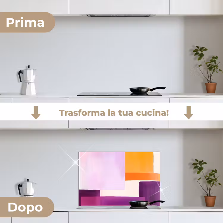 Paraschizzi cucina - Aerei - Astratto - Rettangolare - Arancione — 7