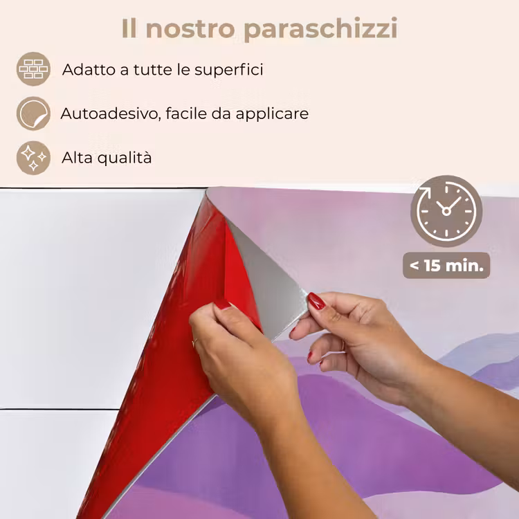 Paraschizzi cucina - Astratto - Colline - Paesaggio - Viola — 4