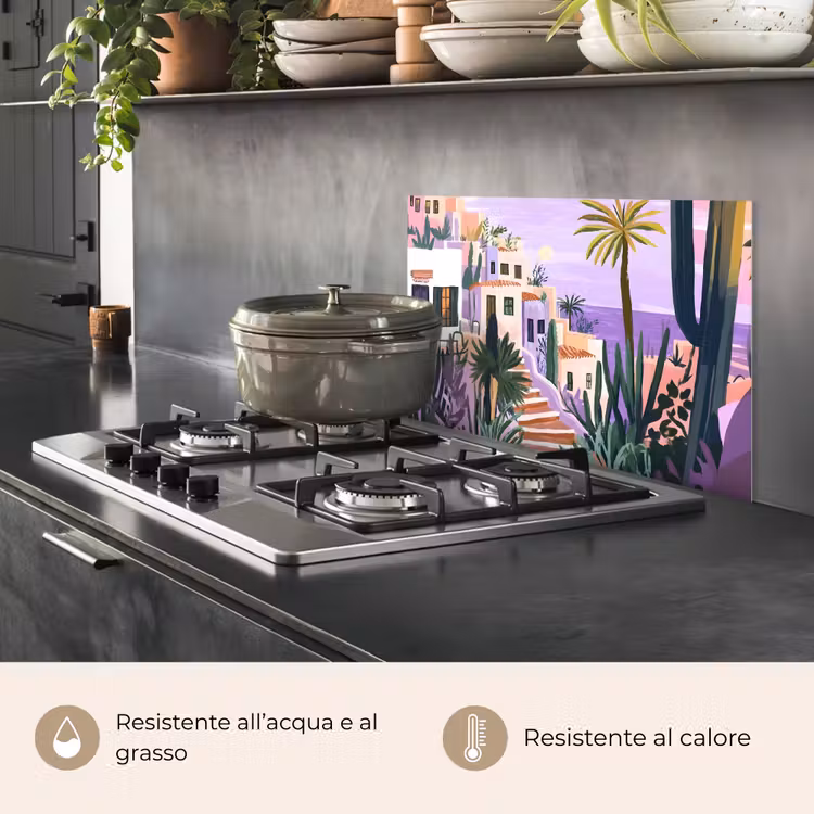 Paraschizzi cucina - Case - Minimalista - Palme - Costiera — 2