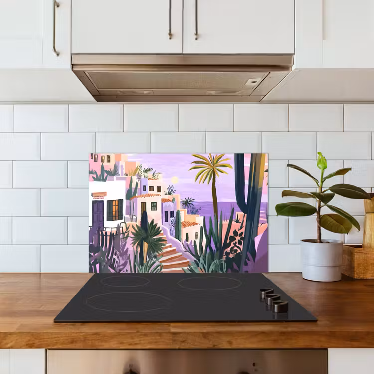 Paraschizzi cucina - Case - Minimalista - Palme - Costiera — 3