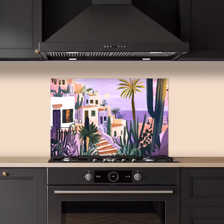 Paraschizzi cucina - Case - Minimalista - Palme - Costiera — 5