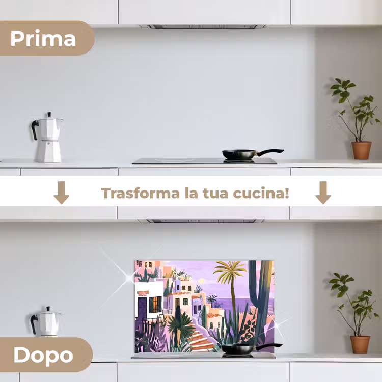 Paraschizzi cucina - Case - Minimalista - Palme - Costiera — 7