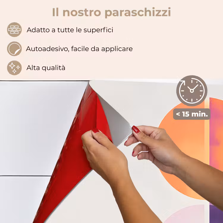 Paraschizzi cucina - Cerchi - Astratto - Viola — 4