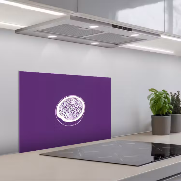 Paraschizzi cucina - Frutto della passione - Semi - Viola - Minimalista — 1