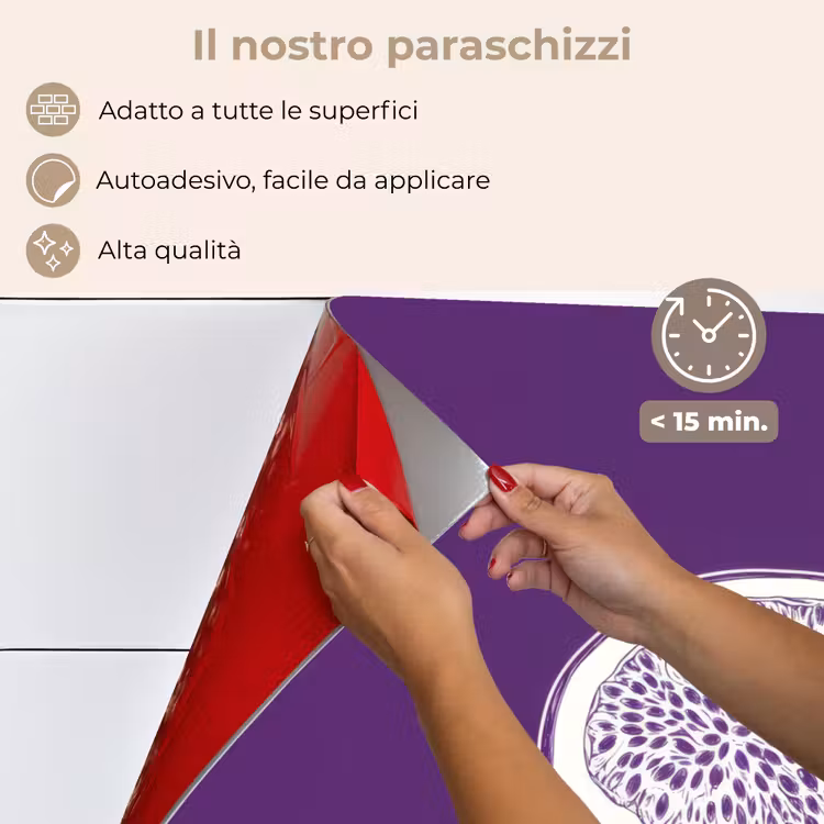 Paraschizzi cucina - Frutto della passione - Semi - Viola - Minimalista — 4