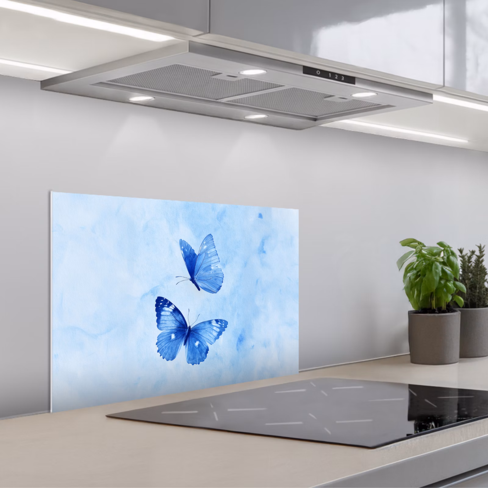 Paraschizzi cucina - Farfalle - Ornamentali - Blu — 1