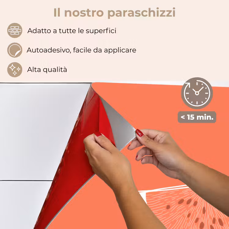 Paraschizzi cucina - Anguria - Linee - Rosso corallo — 4