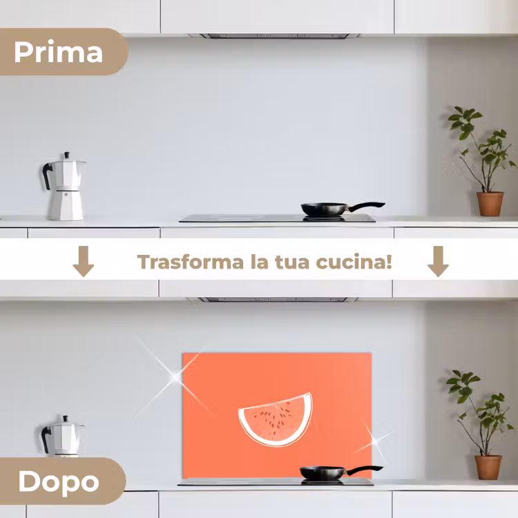Paraschizzi cucina - Anguria - Linee - Rosso corallo — 7