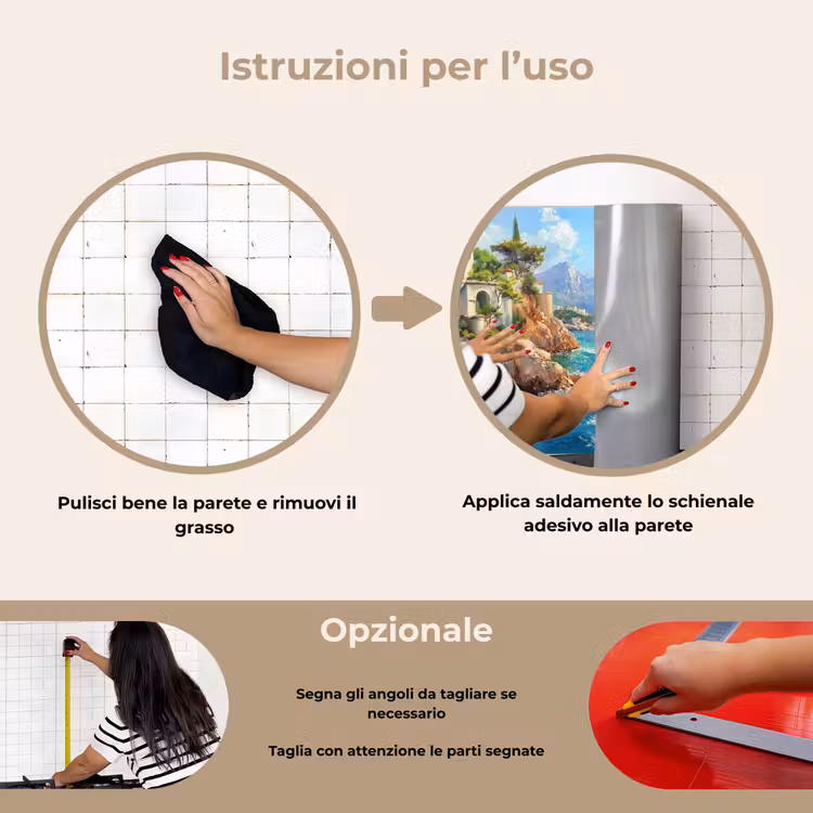 Paraschizzi cucina - Barca a vela - Rocce - Costa - Case — 6