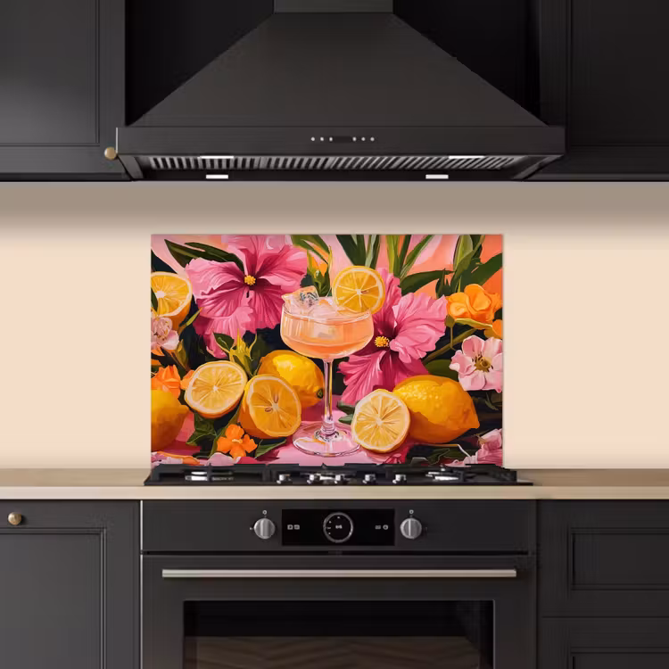 Paraschizzi cucina - Bevanda - Fiori - Giallo — 5