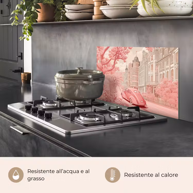 Paraschizzi cucina - Città - Auto - Rosa — 2