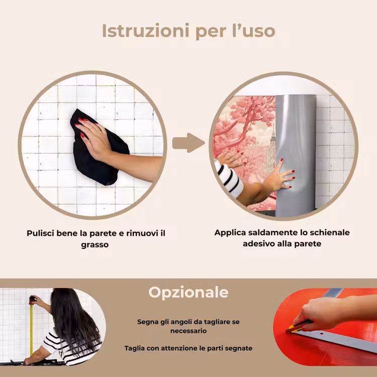 Paraschizzi cucina - Città - Auto - Rosa — 6