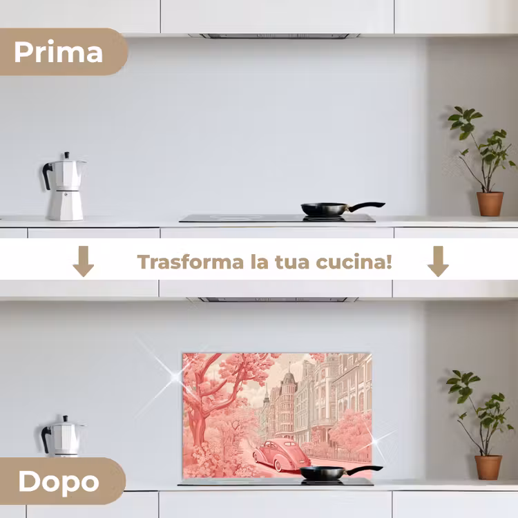 Paraschizzi cucina - Città - Auto - Rosa — 7