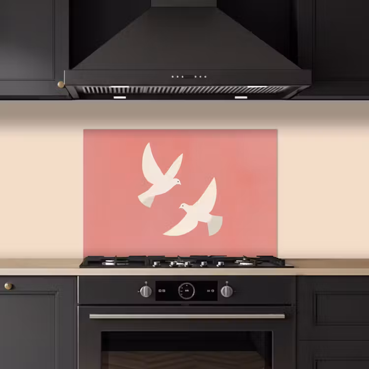 Paraschizzi cucina - Colombe - Bianche - Ornamentali — 5