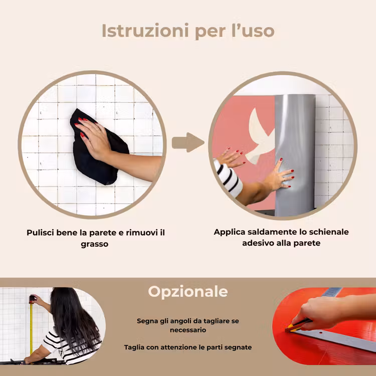 Paraschizzi cucina - Colombe - Bianche - Ornamentali — 6