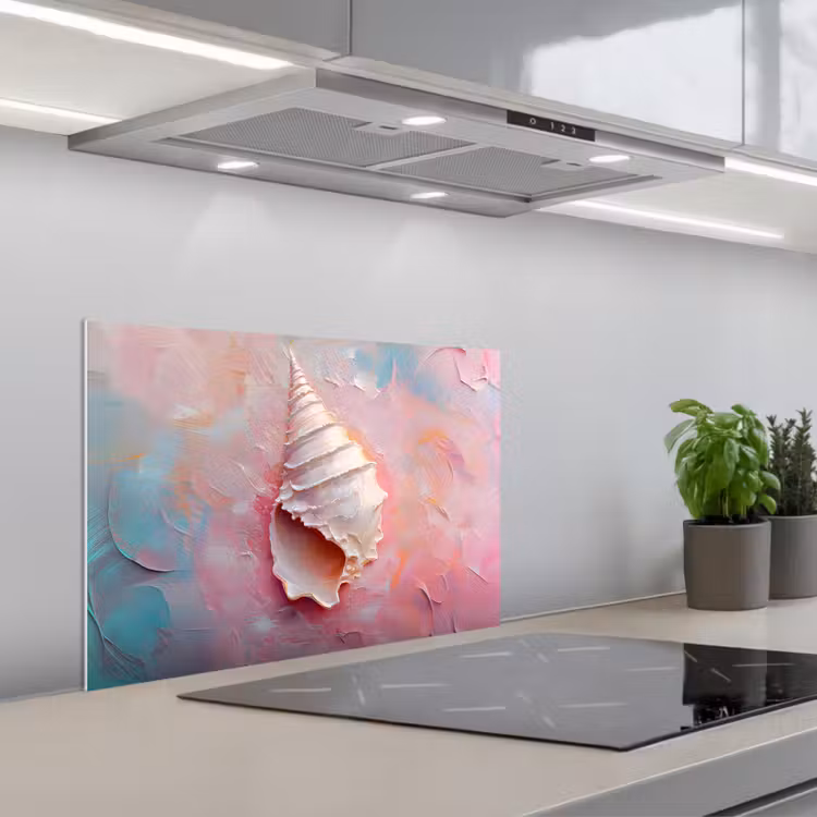 Paraschizzi cucina - Conchiglia - Pastello - Rosa — 1