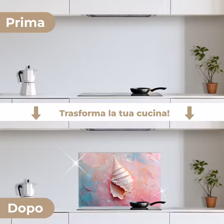 Paraschizzi cucina - Conchiglia - Pastello - Rosa — 7