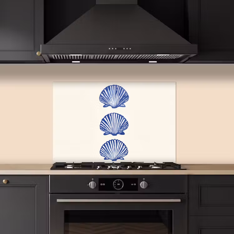 Paraschizzi cucina - Conchiglie - Blu - Modello — 5
