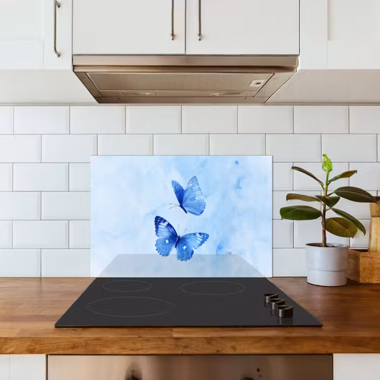 Paraschizzi cucina - Farfalle - Ornamentali - Blu — 3