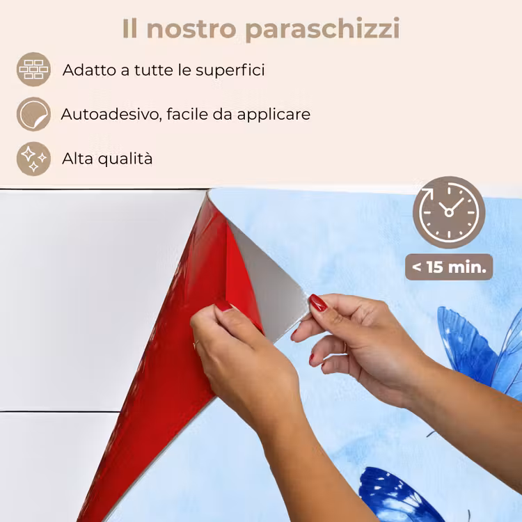 Paraschizzi cucina - Farfalle - Ornamentali - Blu — 4