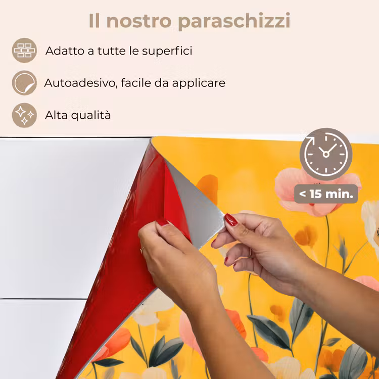 Paraschizzi cucina - Fiori - Campo - Giallo — 4