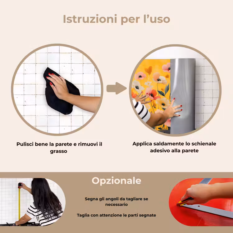 Paraschizzi cucina - Fiori - Campo - Giallo — 6