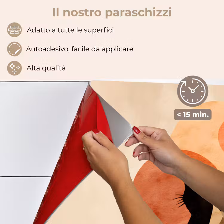 Paraschizzi cucina - Gatti - Nero - Astratto - Cerchi — 4
